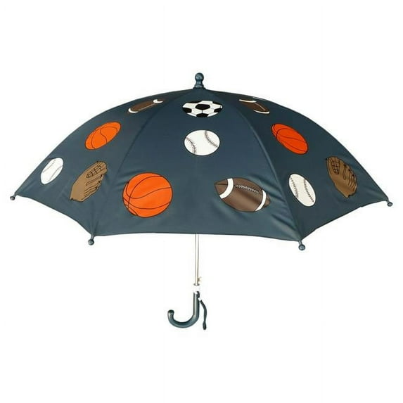 Navy Sports Balls Boys Umbrella
