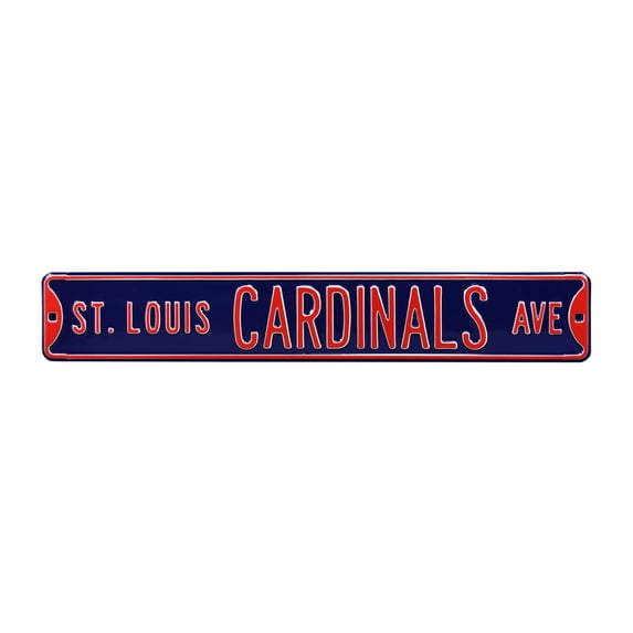 Navy St. Louis Cardinals 6" x 36" Steel Ave Sign Wall Art