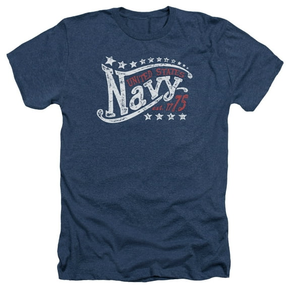 Navy - Stars - Heather Short Sleeve Shirt - XXX-Large