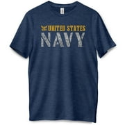 Navy Stencil Logo United States of America Unisex Graphic Short Sleeve Tee