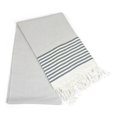 thumbnail image 1 of Navy Stitched Stripe Fouta Towel, 1 of 1