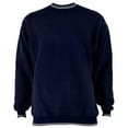 thumbnail image 1 of Navy Striped Collar Adult Crew Sweatshirt, 1 of 1