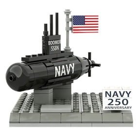 Navy Submarine Building Block Set, USA 250th Anniversary Merchandise, Boomer SSBN Military Model Kit