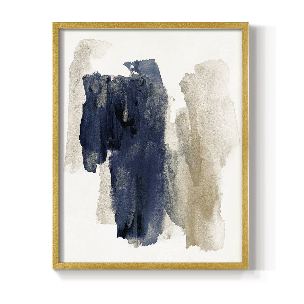 Navy Sweep in Gold Solid Wood 8 x 10 Framed Print