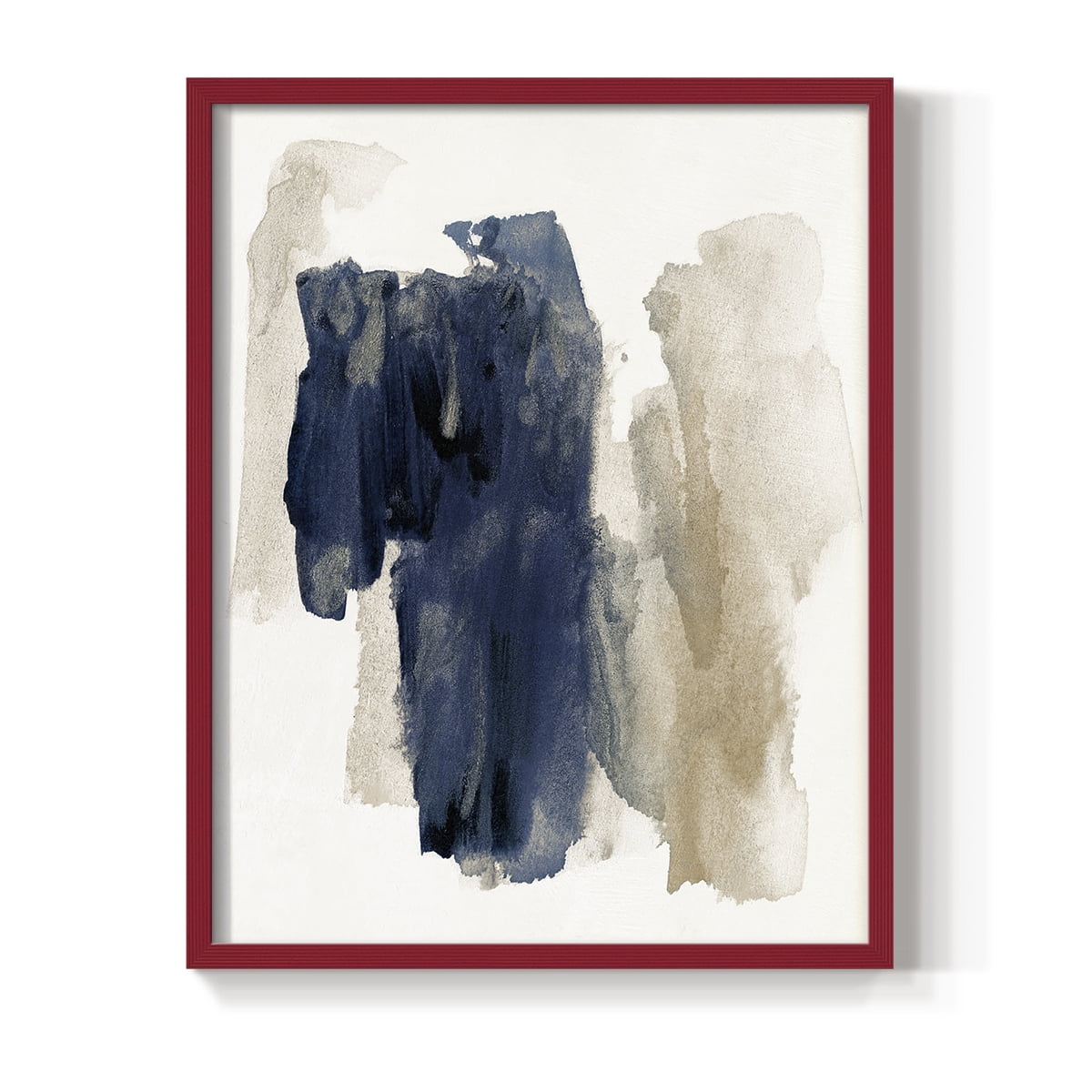 Navy Sweep in Red Solid Wood 8 x 10 Framed Print