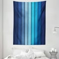 thumbnail image 1 of Navy Tapestry, Plaques in Blue Tones with Border Lines with Sketchy Details Print Image, Wall Hanging for Bedroom Living Room Dorm Decor, 60W X 80L Inches, Dark Blue and Pale Blue, by Ambesonne, 1 of 2