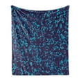 thumbnail image 1 of Navy and Teal Soft Flannel Fleece Throw Blanket, Abstract Triangles with Dots Geometric Arrangement in Blue Shades, Cozy Plush for Indoor and Outdoor Use, 50" x 70", Navy Blue and Teal, by Ambesonne, 1 of 5