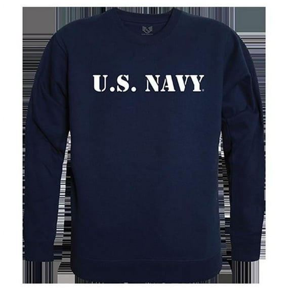 Navy Text Graphic Crewneck Sweatshirt, Navy - 2XL
