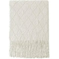 thumbnail image 1 of Navy Throw Blanket Textured Solid Soft Sofa Couch Decorative Knitted Blanket, 60" x 80" Navy, 1 of 5