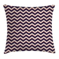 thumbnail image 1 of Navy Throw Pillow Cushion Cover, Zigzag Striped Design in Modern Colors with Art Fashion Chevron Lines Pattern, Decorative Square Accent Pillow Case, 20 X 20 Inches, Cream Red Dark Blue, by Ambesonne, 1 of 2