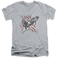 thumbnail image 1 of Navy Trident Adult V-Neck T-Shirt 30/1 T-Shirt Athletic Heather, 1 of 1