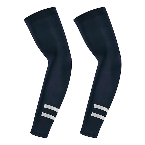 VONCOS Navy UPF 50+ Cooling Arm Sleeves Unisex Sun Protection for Men Women Reflective Running Cycling,Size Free Size