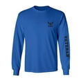 thumbnail image 1 of Navy "Veteran" Black Sleeve Print Adult Long Sleeve T-shirt, 1 of 3