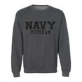 thumbnail image 1 of Navy Veteran Black logo Military Style Physical Training Crewneck Sweatshirt, 1 of 3