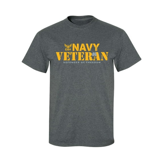 Navy Veteran Defender of Freedom Adult Short Sleeve T-shirt