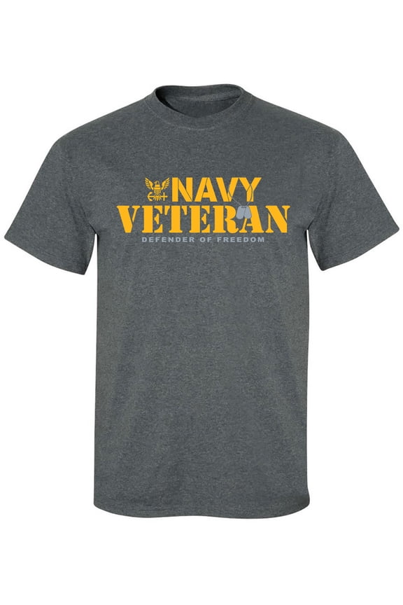 Navy Veteran Defender of Freedom Adult Short Sleeve T-shirt