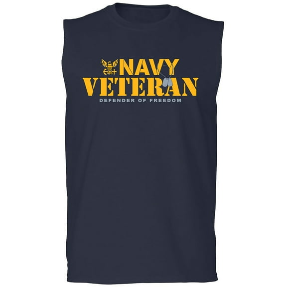 Navy Veteran Defender of Freedom Adult Sleeveless Tee