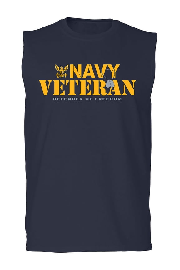 Navy Veteran Defender of Freedom Adult Sleeveless Tee