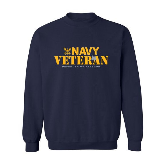Navy Veteran Defender of Freedom Crewneck Sweatshirt