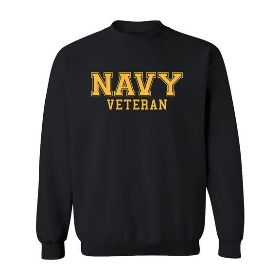 Navy Veteran Gold logo Military Style PT Crewneck Sweatshirt