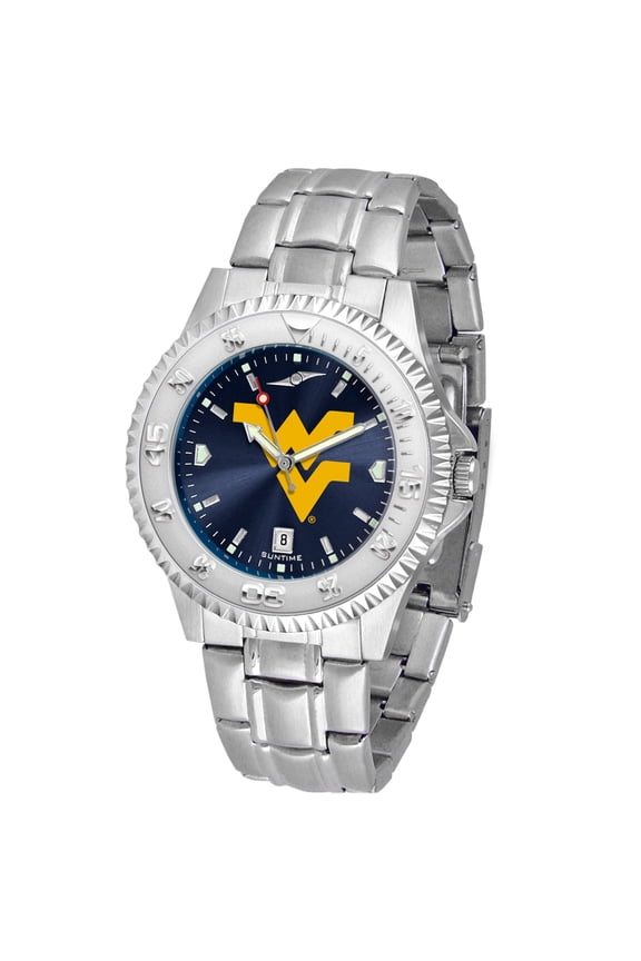 Navy West Virginia Mountaineers Competitor Steel AnoChrome Watch