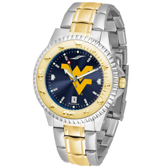 Navy West Virginia Mountaineers Competitor Two-Tone AnoChrome Watch