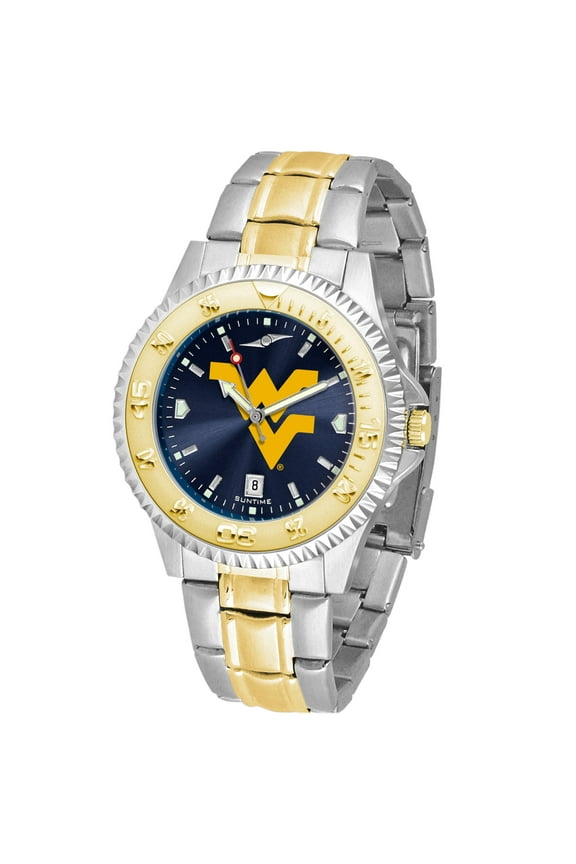 Navy West Virginia Mountaineers Competitor Two-Tone AnoChrome Watch