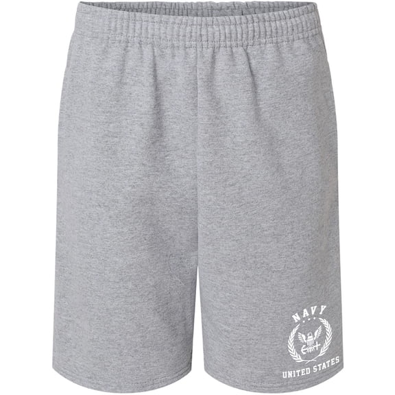 Navy White Crest Super-comfort sweatshorts