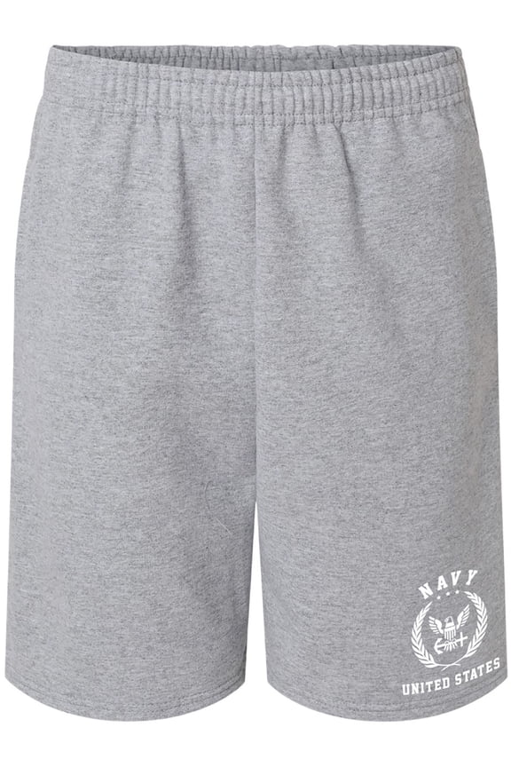 Navy White Crest Super-comfort sweatshorts