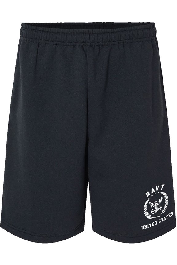 Navy White Crest Super-comfort sweatshorts