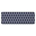 thumbnail image 1 of Navy and White Geometric Lattice Pattern Kitchen Rug Mat,Kitchen Runner Rugs Non Skid Washable,Decorative Kitchen Floor Mats for Kitchen,Sink,Laundry,17"x47.2", 1 of 7