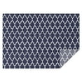 thumbnail image 1 of Navy and White Geometric Lattice Pattern Rectangle Tablecloth 60"x84",Waterproof Polyester Rectangle Table Cloth, Wipeable Spillproof Polyester Tablecloth for Dining, Camping, Indoor and Outdoor, 1 of 5