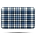 thumbnail image 1 of Navy White Plaid Checkered Pattern Bathroom Rugs Mat,Non Slip Microfiber Bathroom Rug,Rubber Backing,Soft Bathroom Mats for Bathroom Floor,Tub and Shower,17x27in(43x68cm), 1 of 5