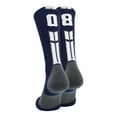 thumbnail image 1 of Navy/White Player Id Crew Number Socks (#08, Small), 1 of 2