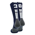 thumbnail image 1 of Navy/White Player Id Crew Number Socks (#30, Large), 1 of 2