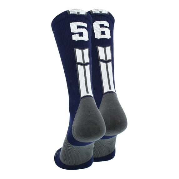 Navy/White Player Id Crew Number Socks (#56, Small)