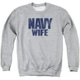thumbnail image 1 of Trevco Sportswear NA108C-AS-5 Navy Wife Adult Crewneck Sweatshirt, Athletic Heather - 2X, 1 of 2