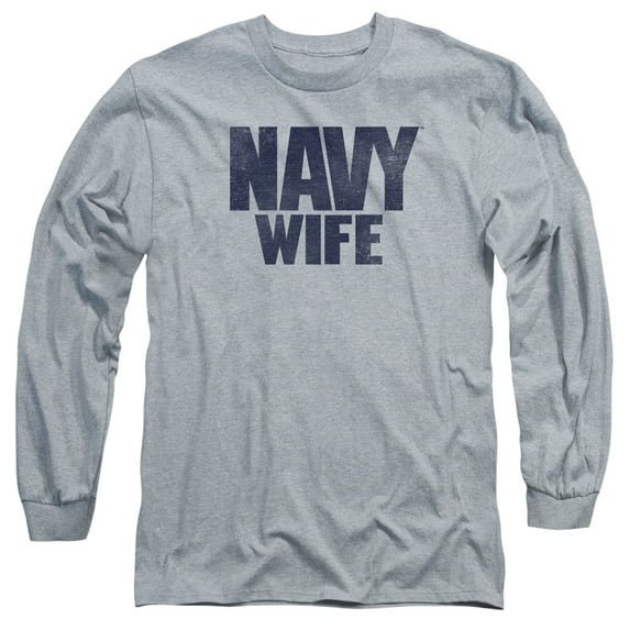 Navy - Wife - Long Sleeve Shirt - Large