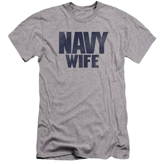 Navy - Wife - Premium Slim Fit Short Sleeve Shirt - Medium