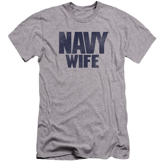 Navy - Wife - Premium Slim Fit Short Sleeve Shirt - X-Large