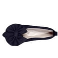 thumbnail image 1 of Navy Women S Everyday Shoes With Knitted Design And Bow For Casual Outings Breathable Material And Supportive Insole, 1 of 9