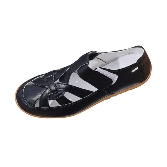 Navy Women Spring Summer Casual Sandals Wedge Heels Beach Pu Upper Outdoor