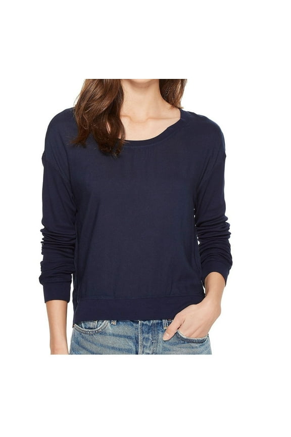 Navy Womens Large Keyhole Back Sleepshirt L