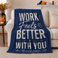 thumbnail image 1 of Navy Work Better You, Festive autumn celebration Scene, Warm Flannel Blanket for Living Room and Reading Nook with Detailed Artwork, Art Lovers autumn celebration Gift, Festive Home Decor, 1 of 9