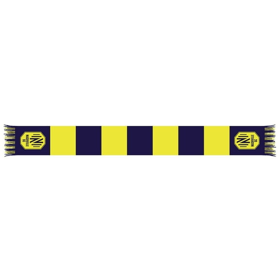 Navy/Yellow Nashville SC Team Bar Knit Scarf