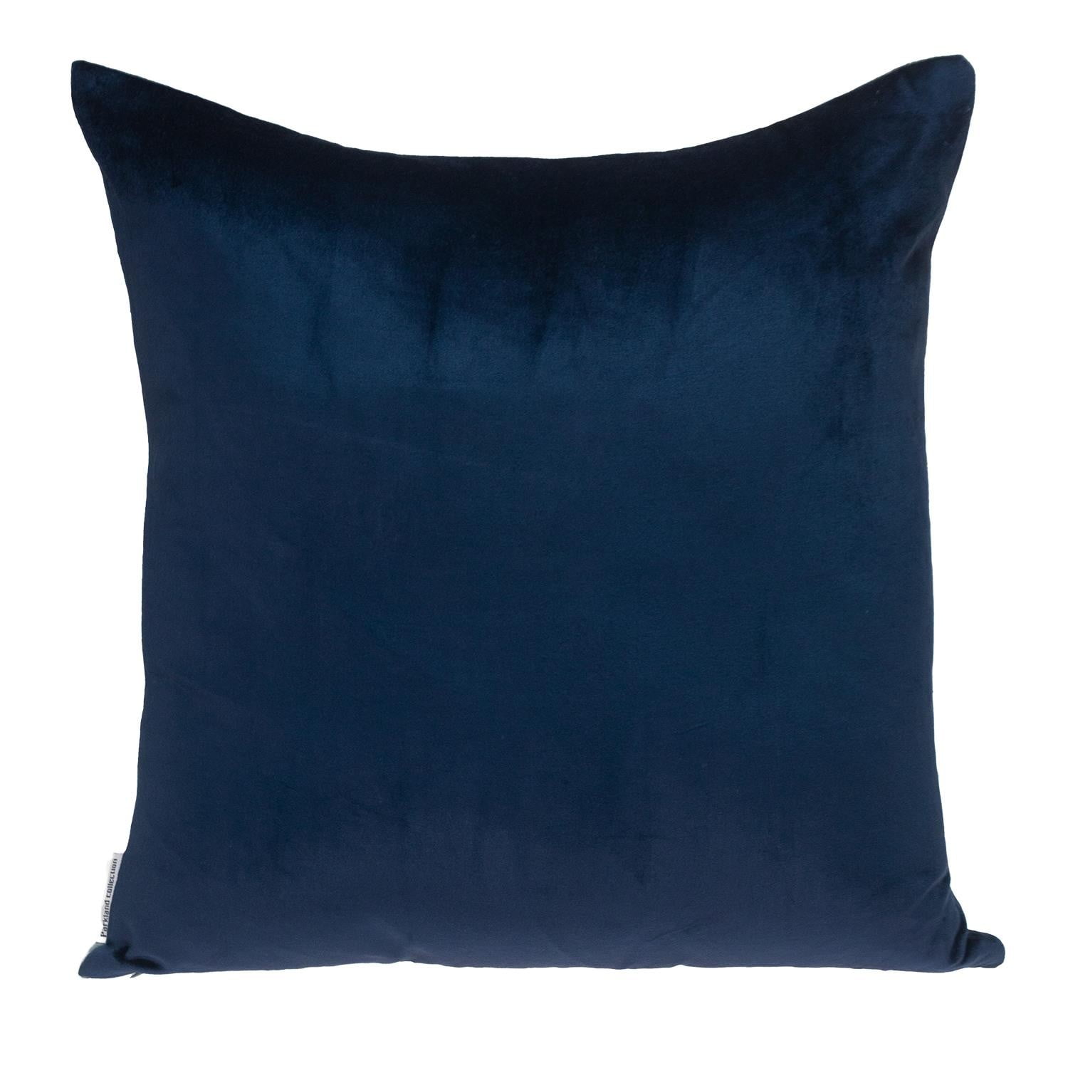 Navy and Gray Reversible Cotton Blend Throw Pillow Set