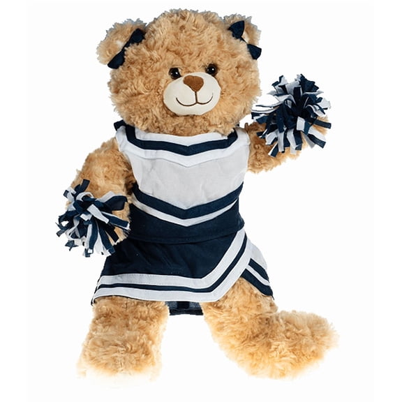 Navy and White Cheer Uniform for 1418 Inch Plush Doll, Team Dress Up Outfit