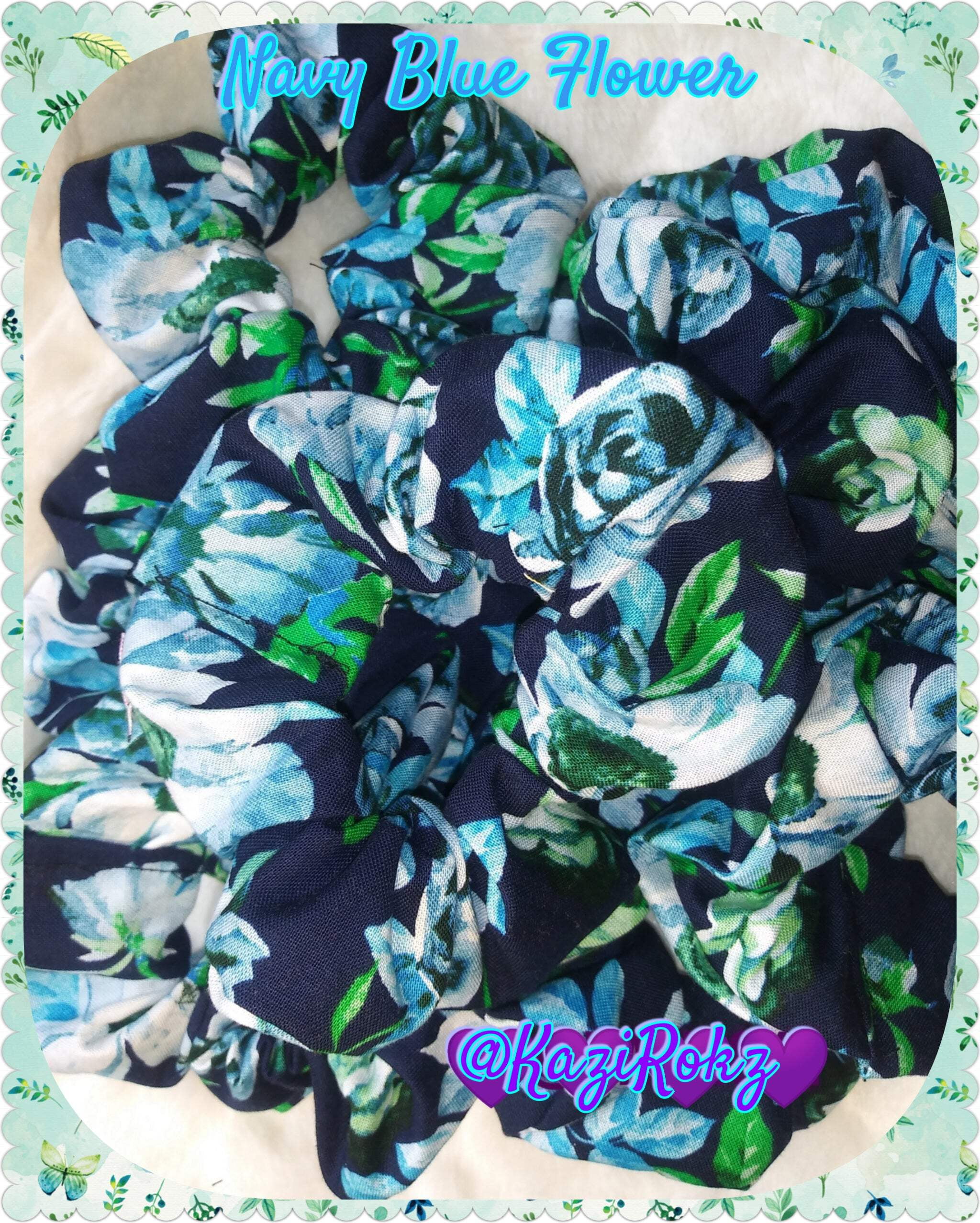 [RIBBONBIT] / ☆ RBB Scrunchie / Navy Amazon.com : Pack of 2 Knotted Bow Hair Scrunchies Elastic