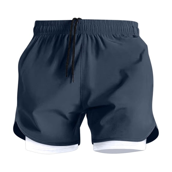 Navy for Man Fall Summer Workout Gym Running Straight Leg Tiered Plain Shorts Man 2026 Clothes Trendy Y2K L