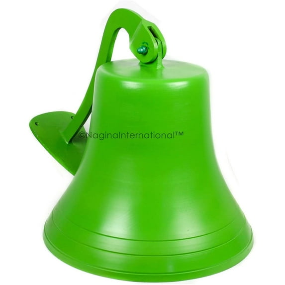 Navy's Nautical Ship's Aluminum Cast Premium Bell | Nursery Decor Gifts | Nagina International … (11 Inches, Green)